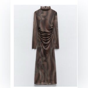 Zara Geomettic Mesh Dress